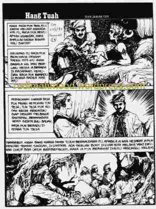 strip komik Hang Tuah,oleh Jaafar Taib,Berita Hariab,Jumaat,22 Januari 1982